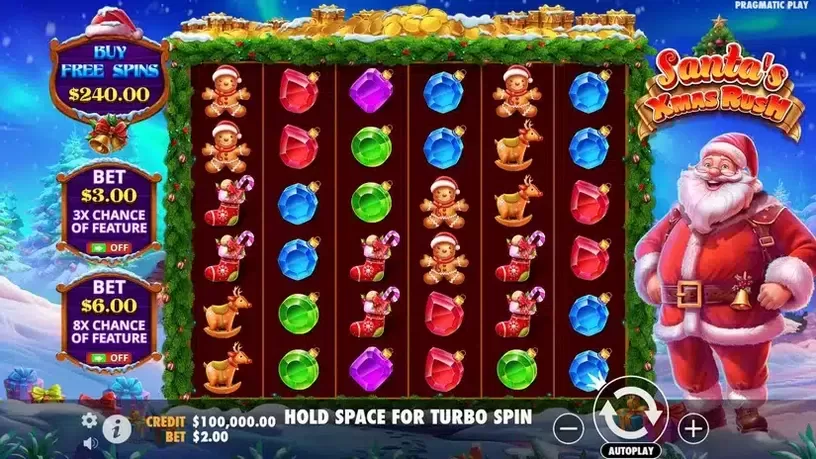 Santa's Xmas Rush slot screenshot 1