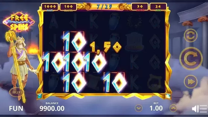 Zeus Fortune slot screenshot 3