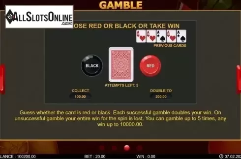 Feature screen 2. 20 Hot Spins from 7mojos