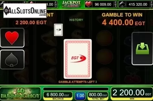 Gamble. 40 Burning Hot from EGT