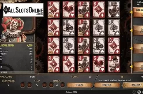 Win Screen. 4H Steam Joker Poker from Espresso Games