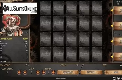 Reel Screen. 4H Steam Joker Poker from Espresso Games