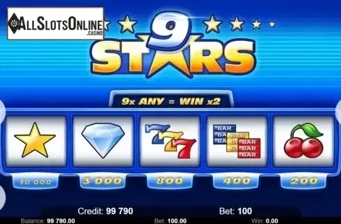 Paytable. 9 Stars from KAJOT