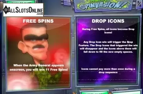 Paytable 3. Alien Spinvasion! from Rival Gaming