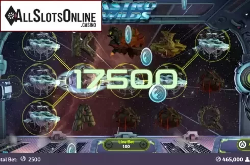 Win Screen. Astro Wilds from FunFair