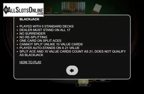 Info. Blackjack 3 Hand from Habanero