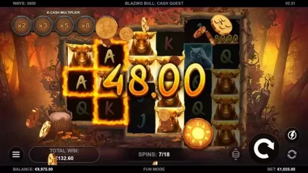 Blazing Bull: Cash Quest slot screenshot 7