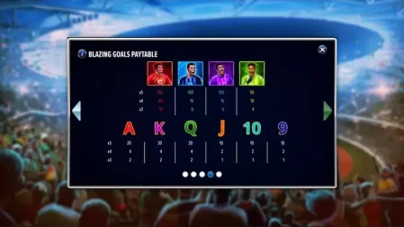 Blazing Goals slot screenshot 2