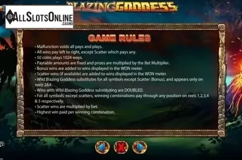 Feautures Description scrin. Blazing Goddess from Lightning Box