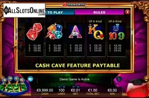 Screen5. Cash Cave from Ainsworth