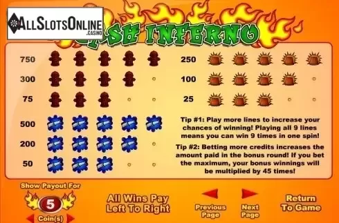 Screen4. Cash Inferno from Amaya
