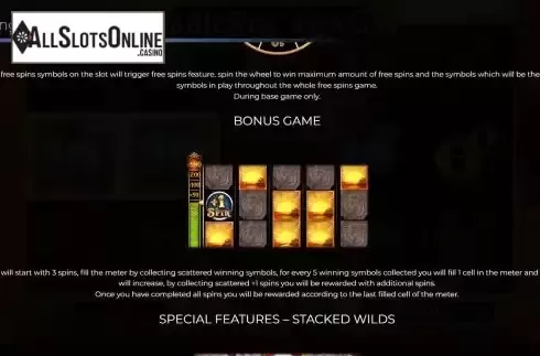 Bonus Game screen