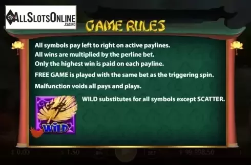 Game Rules screen