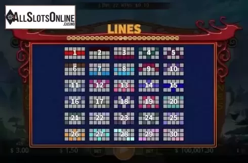 PayLines screen