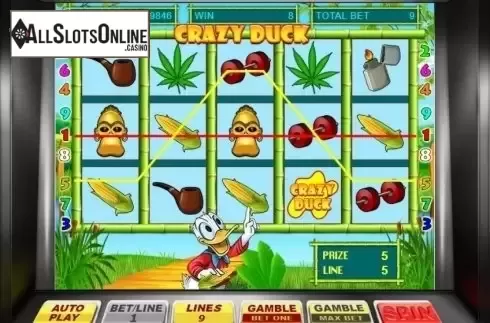 Win Screen . Crazy Duck from BetConstruct