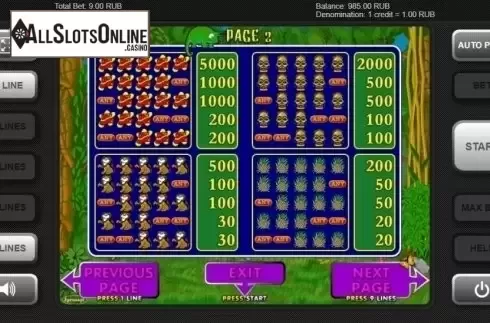 Paytable 1. Crazy Monkey (Igrosoft) from Igrosoft