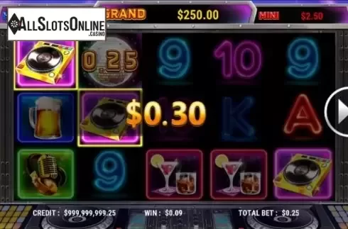 Win screen. Dance Time from Slot Factory