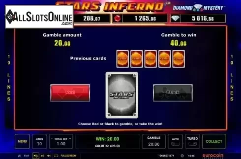 Gamble game screen