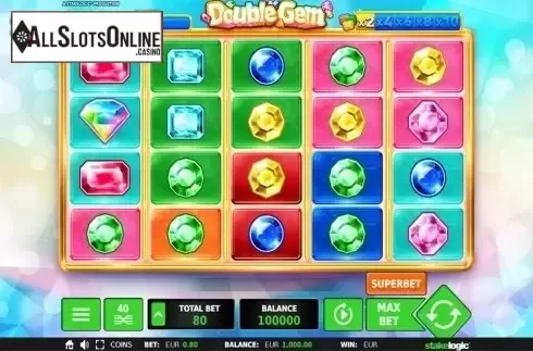 Reels screen. Double Gem from StakeLogic