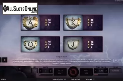 Screen9. Dracula (NetEnt) from NetEnt