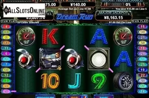 Win Screen. Dream Run from RTG
