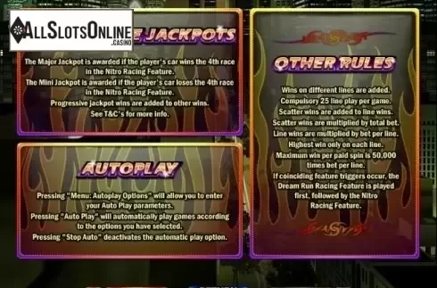 Rules. Dream Run from RTG