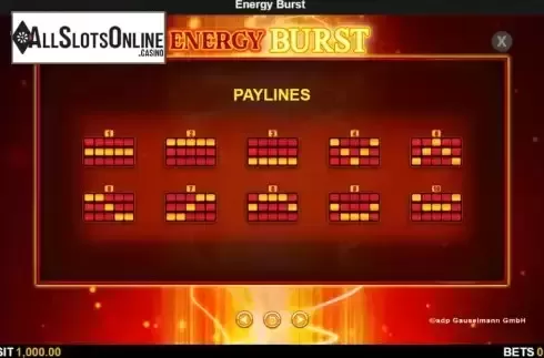 Pay Lines screen