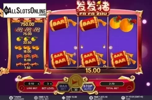 Win Screen. Fa Fa Zhu from GamePlay