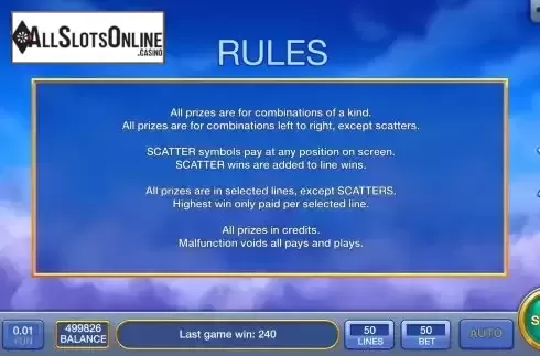 Game Rures screen