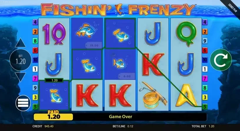 Fishin' Frenzy slot screenshot 2