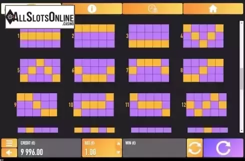 Pay Lines screen