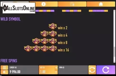 Wild Symbols screen