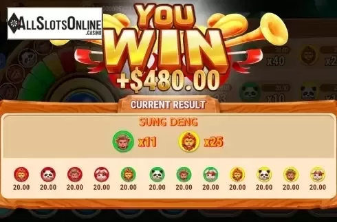 Win Screen 2. Forest Party from Slot Factory