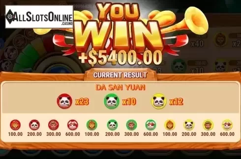 Win Screen. Forest Party from Slot Factory