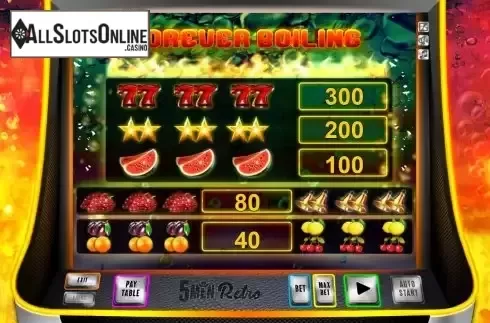 Paytable screen