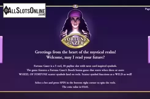 Game Info screen