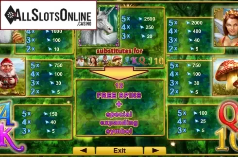 Screen2. Fortune Spells from EGT