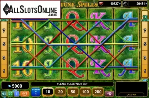 Screen6. Fortune Spells from EGT