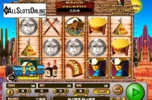 Wild Win screen. Frontier Fortunes from Habanero