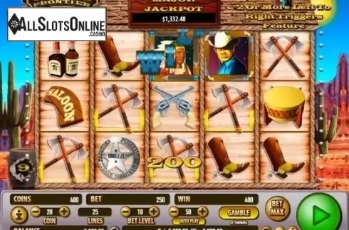 Win screen. Frontier Fortunes from Habanero