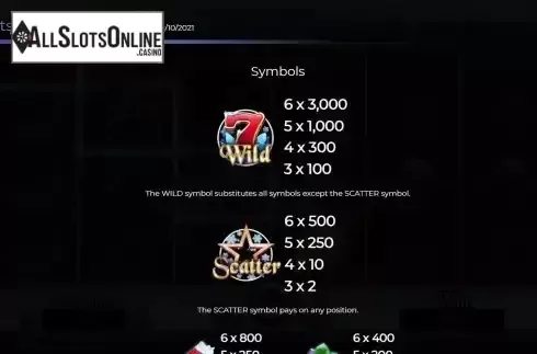Special symbols screen