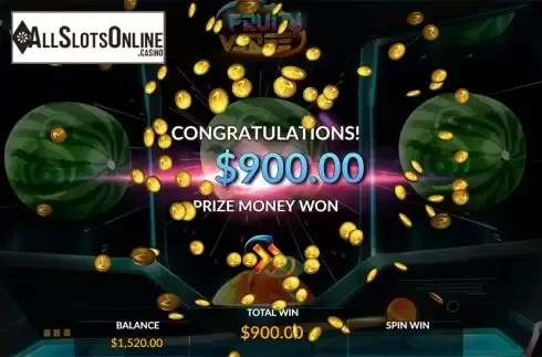 Win screen. Fruity Verse from Maverick