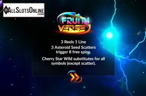 Intro screen. Fruity Verse from Maverick