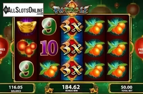 3x Wild Win screen. Fu Dao Le from Bally