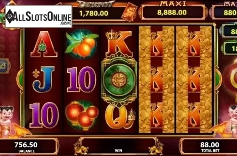 Mystery Stacked Reels screen. Fu Dao Le from Bally