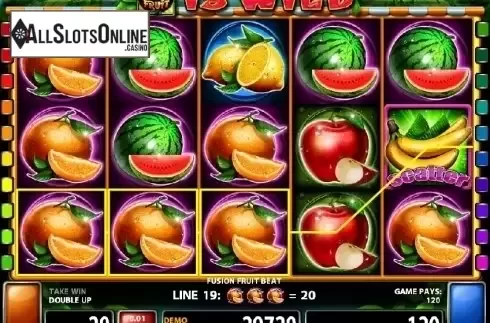 Screen 2. Fusion Fruit Beat from Casino Technology