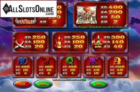 Screen6. Genie Jackpots from Blueprint