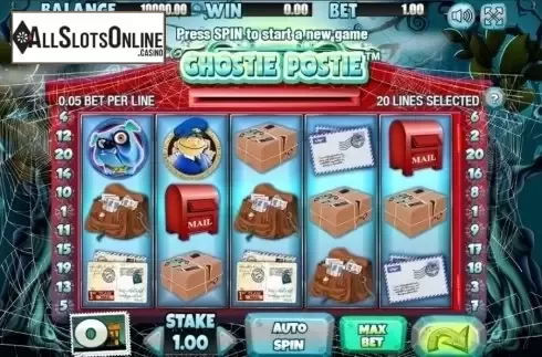 Reel Screen. Ghostie Postie from Allbet Gaming