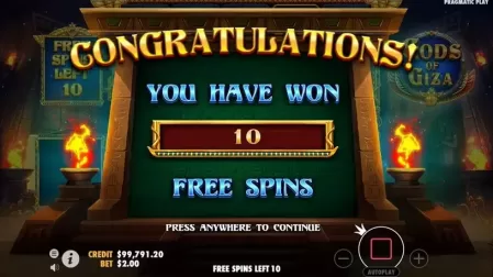 Gods of Giza slot screenshot 4