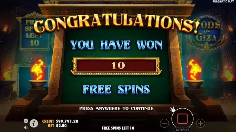 Gods of Giza slot screenshot 4